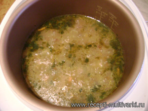 Суп рисовый с фрикадельками в мультиварке