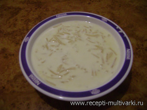 Суп молочный вермишелевый